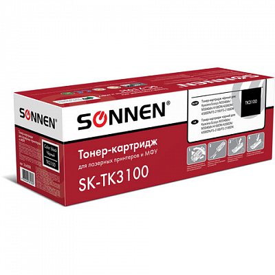 Тонер-картридж лазерный SONNEN (SK-TK3100) для KYOCERA FS-2100/FS-2100DN/ECOSYS M3040dn/M3540dn, ресурс 12500 стр. 