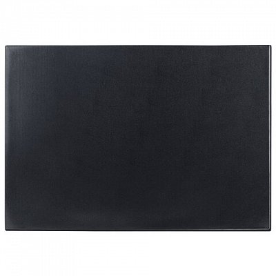 Коврик-подкладка настольный для письма (590×380 мм), с прозрачным карманом, черный, BRAUBERG