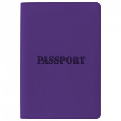 Обложка для паспорта STAFFмягкий полиуретан«ПАСПОРТ»фиолетовая237608