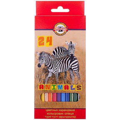 Карандаши цветные Koh-I-Noor Animals 24 цвета
