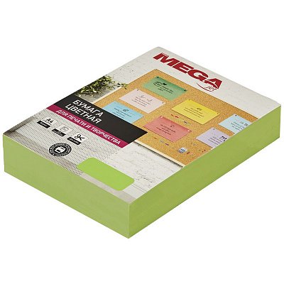 Бумага цветная для офисной техники ProMega Neon зеленая (А4, 75 г/кв.м, 500 листов)