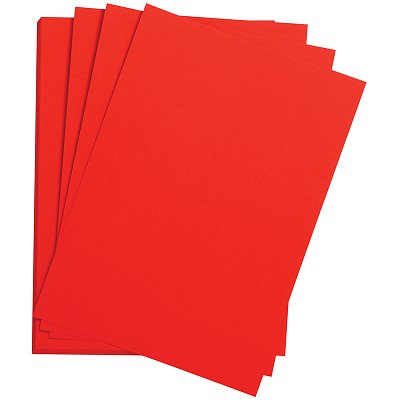 Цветная бумага 500×650мм., Clairefontaine «Etival color», 24л., 160г/м2, маковый, легкое зерно, хлопок