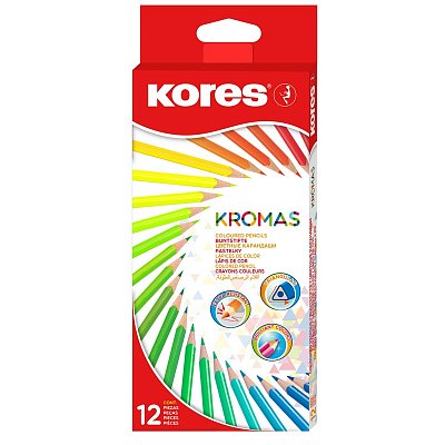 Карандаши цветные Kores Kromas 12 цветов трехгранные