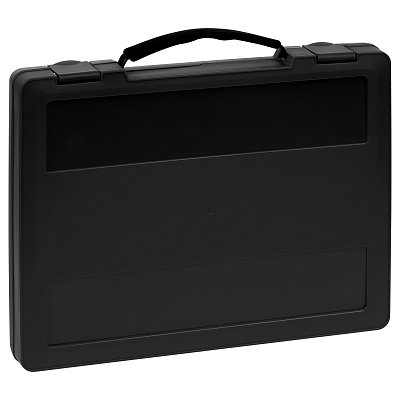 Портфель Стамм с выдвижной ручкой, 270×350×45мм, черный