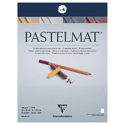 Альбом для пастели 12л. 300×400мм на склейке Clairefontaine «Pastelmat», 360г/м2, бархат, цв. блок