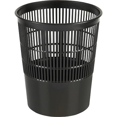 Корзина для мусора Luscan 14 л пластик черная (26×30 см)