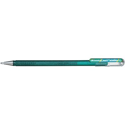 Ручка гелевая Pentel Hibrid Dual Metallic 0.55 мм хамелеон зеленый/синий