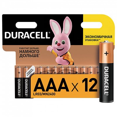 Элементы питания батарейка DURACELL AAA/LR03