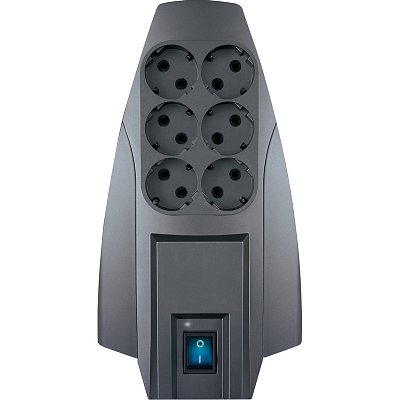 Сетевой фильтр PILOT X-Pro (6-4упр./5м/10А/650Дж/темно-серый)