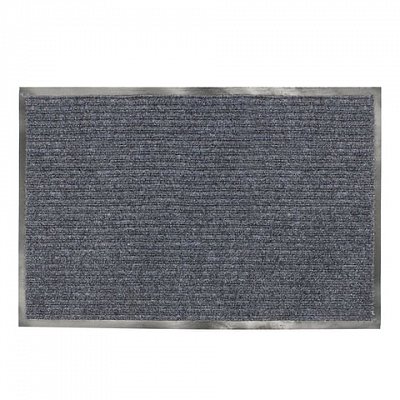 Коврик входной ворсовый влаго-грязезащитный ЛАЙМА/ЛЮБАША, 90×120 см, ребристый, толщина 7 мм, серый