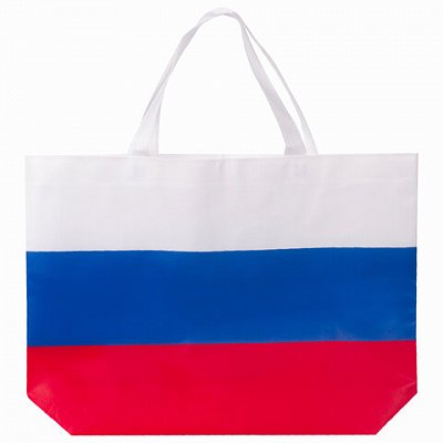 Сумка «Флаг России» триколор, 40×29 см, нетканое полотно, BRAUBERG, 605519