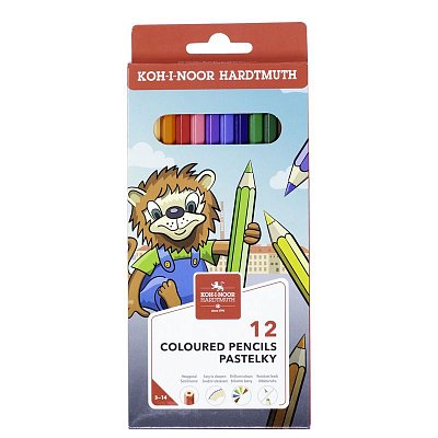 Карандаши цветные Koh-I-Noor «Lion», 12цв., заточен., картон, европодвес