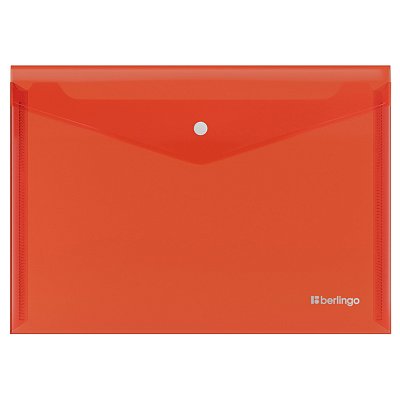 Папка-конверт на кнопке Berlingo «No Secret», А4, 200мкм, красная
