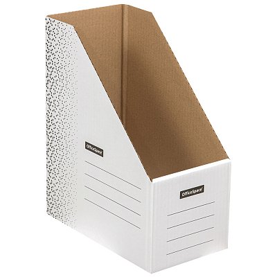 Накопитель-лоток архивный из микрогофрокартона OfficeSpace «Standard» плотный, 150мм, белый, 1400л.