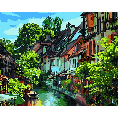 Картина по номерам на холсте ТРИ СОВЫ «Кольмар. Франция», 40×50см, с акриловыми красками и кистями