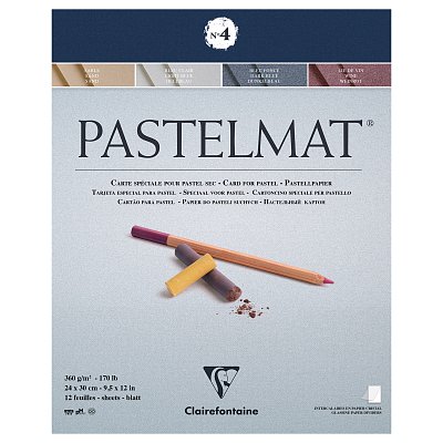Альбом для пастели 12л. 240×300мм на склейке Clairefontaine «Pastelmat», 360г/м2, бархат, цв. блок