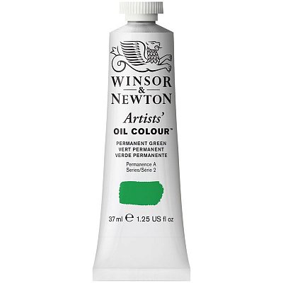 Краска масляная профессиональная Winsor&Newton «Artists' Oil», 37 мл перманентный зеленый