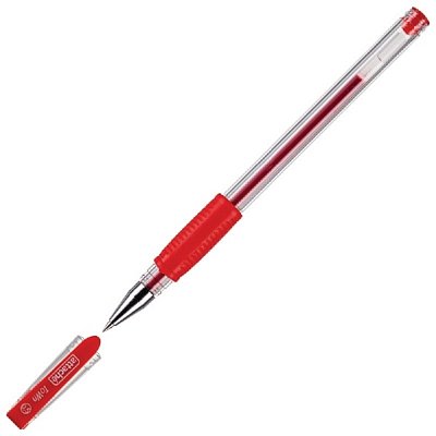 Ручка гелевая Attache Town 0,5мм с резин.манжеткой красный