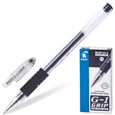 Ручка гелевая PILOT BLGP-G1-5 резин.манжет. черная 0,3мм