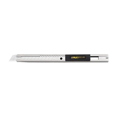 Нож универсальный Olfa OL-SVR-2 с корпусом из нержавеющей стали и автофиксатором (ширина лезвия 9 мм)