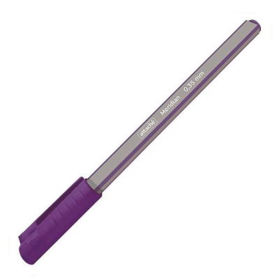 Уценка. Ручка шариковая Attache Meridian синяя (серо-фиолетовый корпус, толщина линии 0.35 мм)