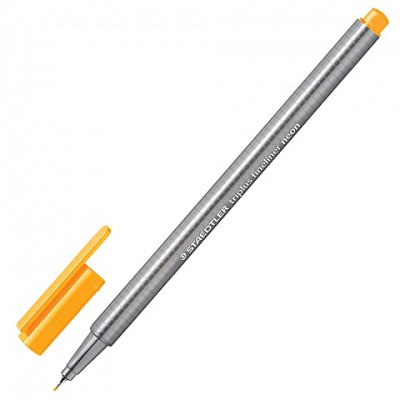 Ручка капиллярная STAEDTLER «Triplus Fineliner», НЕОНОВАЯ ОРАНЖЕВАЯ, трехгранная, линия письма 0.3 мм