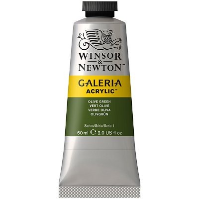 Краска акриловая художественная Winsor&Newton «Galeria», 60мл, туба, зеленый оливковый