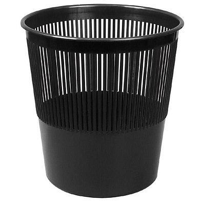 Корзина для мусора Luscan 10 л пластик черная (26×27 см)