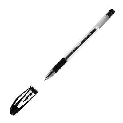 Ручка гелевая OfficeSpace «A-Gel» черная, 0.5мм, грип