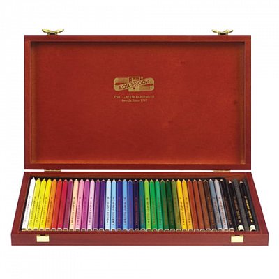 Карандаши цветные KOH-I-NOOR «Polycolor», 36 цветов, грифель 3.8 мм, заточенные, деревянный ящик