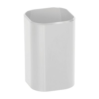 Подставка-стакан СТАММ «Фаворит», пластиковая, квадратная, белая