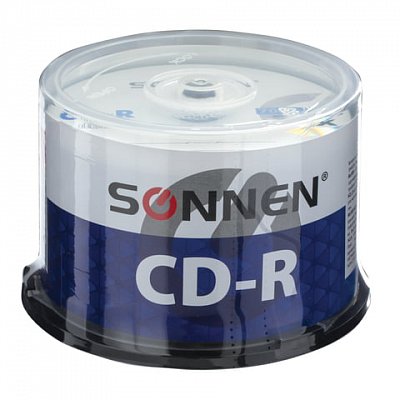 Диски CD-R SONNEN 700 Mb 52x Cake Box, КОМПЛЕКТ 50 шт. 