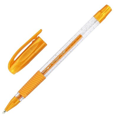 Ручка гелевая неавтоматическая Pensan GLITTER GEL шарик 1мм, золотая