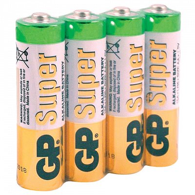 Элементы питания батарейка GP Super эконом упак AA/LR6/15A алкалин. 4 шт/уп