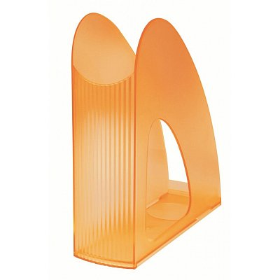 Вертикальный накопитель Han twin пластиковый прозрачный оранжевый ширина 76 мм