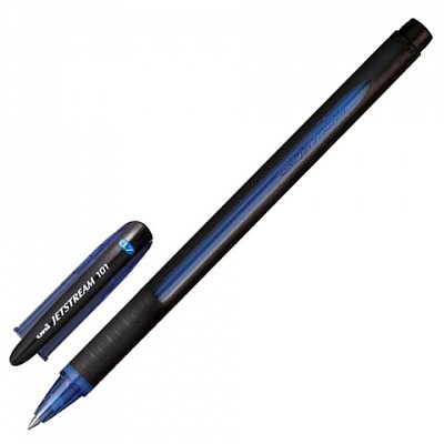 Ручка шариковая Uni Jetstream синяя (толщина линии 0,7 мм)