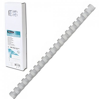 Пружины пластиковые для переплета FELLOWES, комплект 100 шт., 6 мм, для сшивания 10-20 л., белые