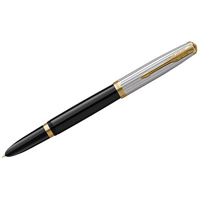 Ручка перьевая Parker «51 Black GT» темно-синяя, 0.8мм, подарочная упаковка
