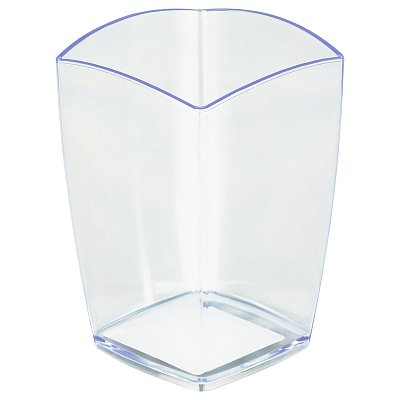 Подставка-стакан СТАММ «Тропик», пластиковая, квадратная, прозрачная