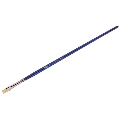Кисть художественная синтетика упругая Гамма «Манеж», плоская №4, длинная ручка