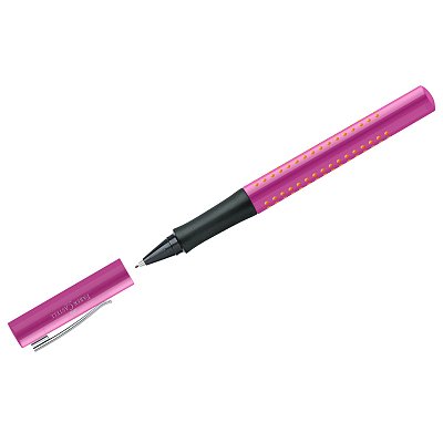 Ручка капиллярная Faber-Castell «Grip 2010», синяя, розово-оранжевый корп. 