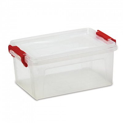 Ящик для хранения универсальный, 25 л, крышка на защелках, 24×48.4×32 см, прозрачный