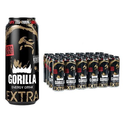Напиток энергетический Gorilla Extra energy безалк тониз ж/б 0.45лх24/уп