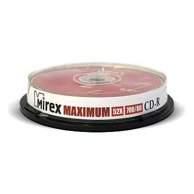 Диск CD-R Mirex 0.7 GB 52x (10 штук в упаковке)