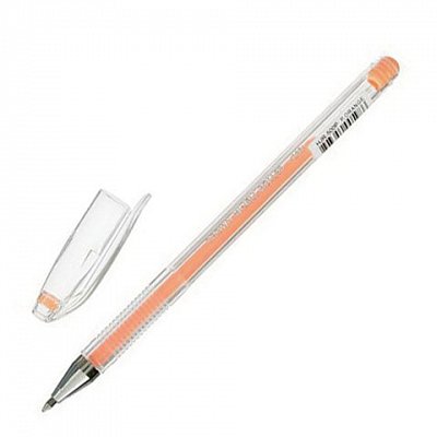 Ручка гелевая Crown «Hi-Jell Pastel» оранжевая пастель, 0.8мм