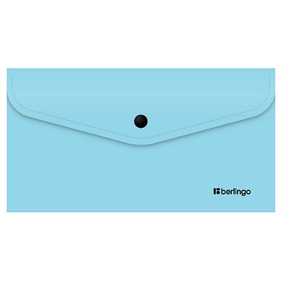 Папка-конверт на кнопке Berlingo «Instinct» С6, 200мкм, аквамарин