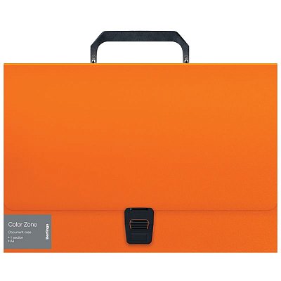 Папка-портфель 1 отделение Berlingo «Color Zone» A4, 330×230×35мм, 1000мкм, оранжевая