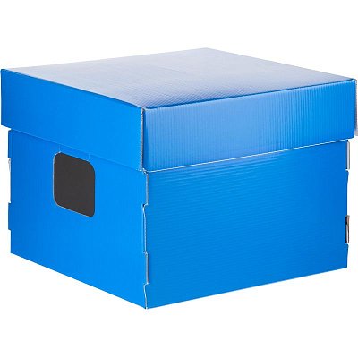 Короб архивный бокс для папок Attache 360×330х260 синий каширован. картон