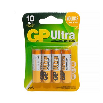 Элементы питания Батарейка GP Ultra AA/LR6/15AU алкалин. бл/4
