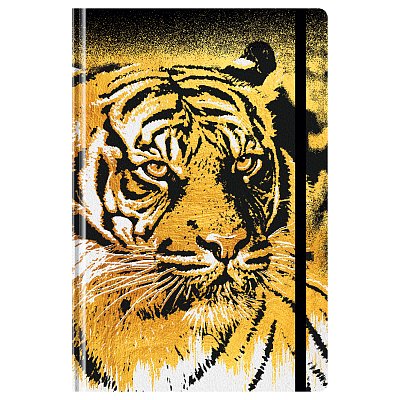 Ежедневник недатированный А5, 128л., 7БЦ «Golden tiger», матовая ламинация, на резинке